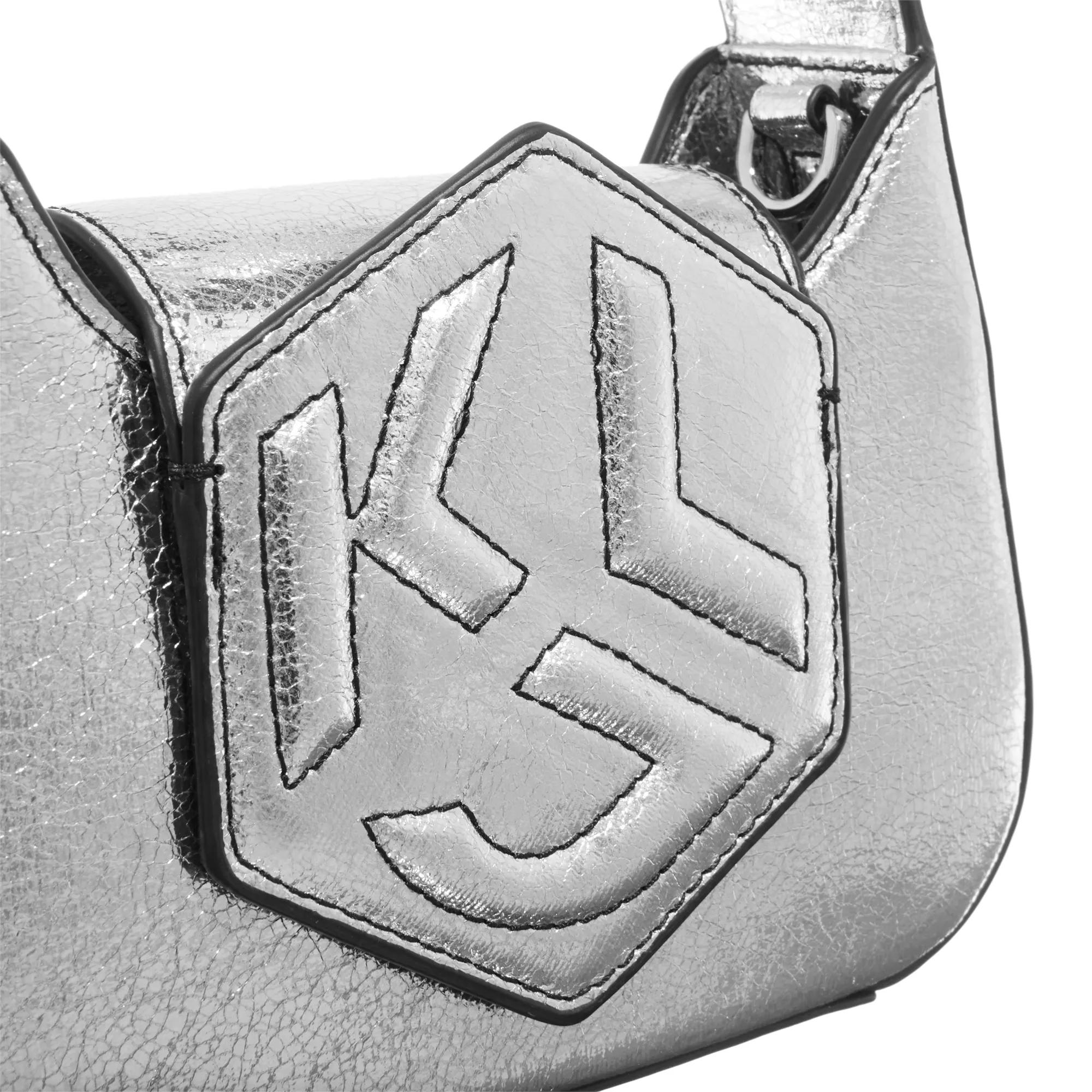 Karl Lagerfeld Jeans Crossbody bags Hexagon Nano Bag in zilver