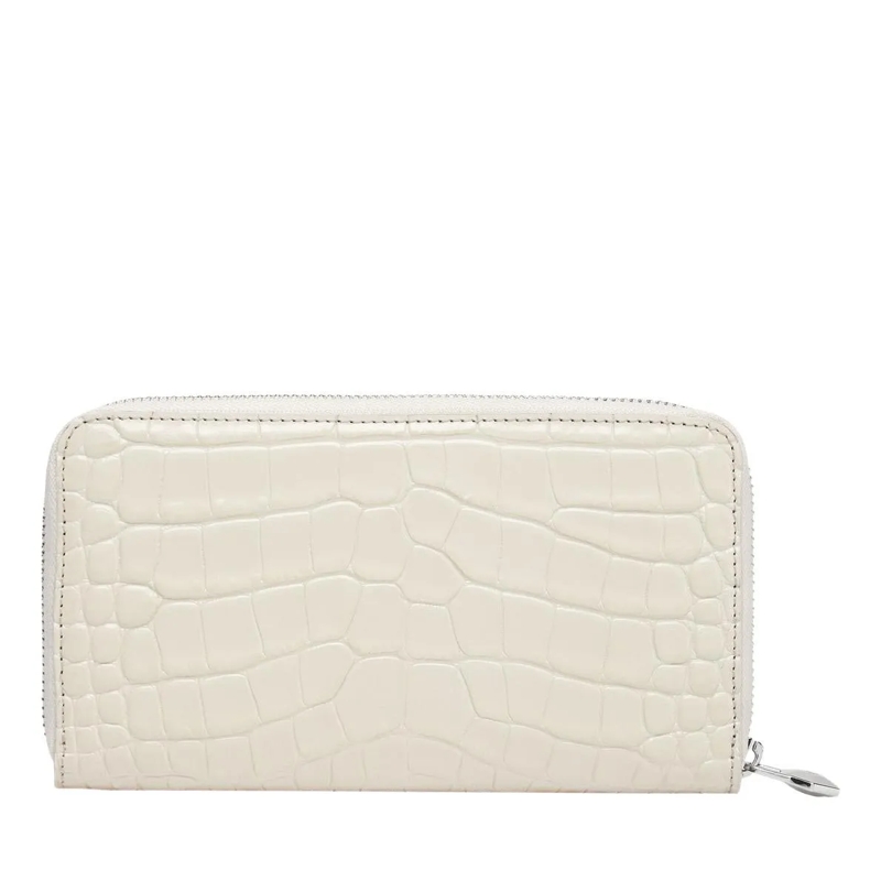 Philipp Plein Geldbörse Mid-Zip Brieftasche Cocco Crocco Print beige(Image 3)