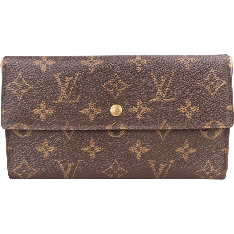 Louis Vuitton Geldbörse Louis Vuitton Canvas Monogram Sarah Wallet braun