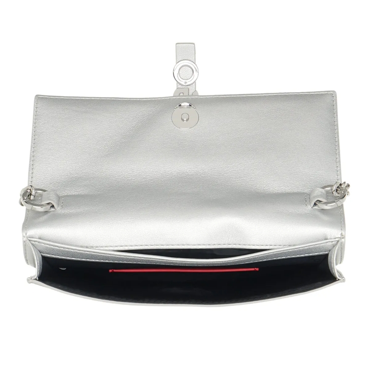 Hugo Mel Clutch Chain L Silver Crossbody Bag