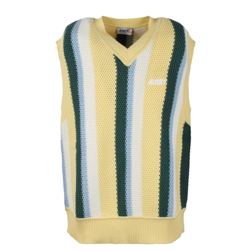 Autry International Cotton Knit Vest Multicolor Tröja