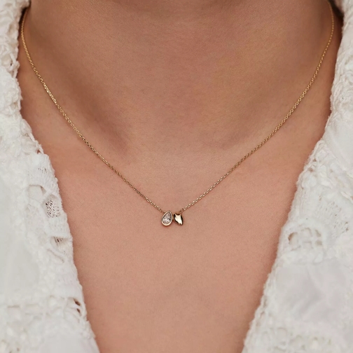 BELORO Collier court Monte Napoleone Natalia 9 karat necklace with zirc Gold (Image 2)