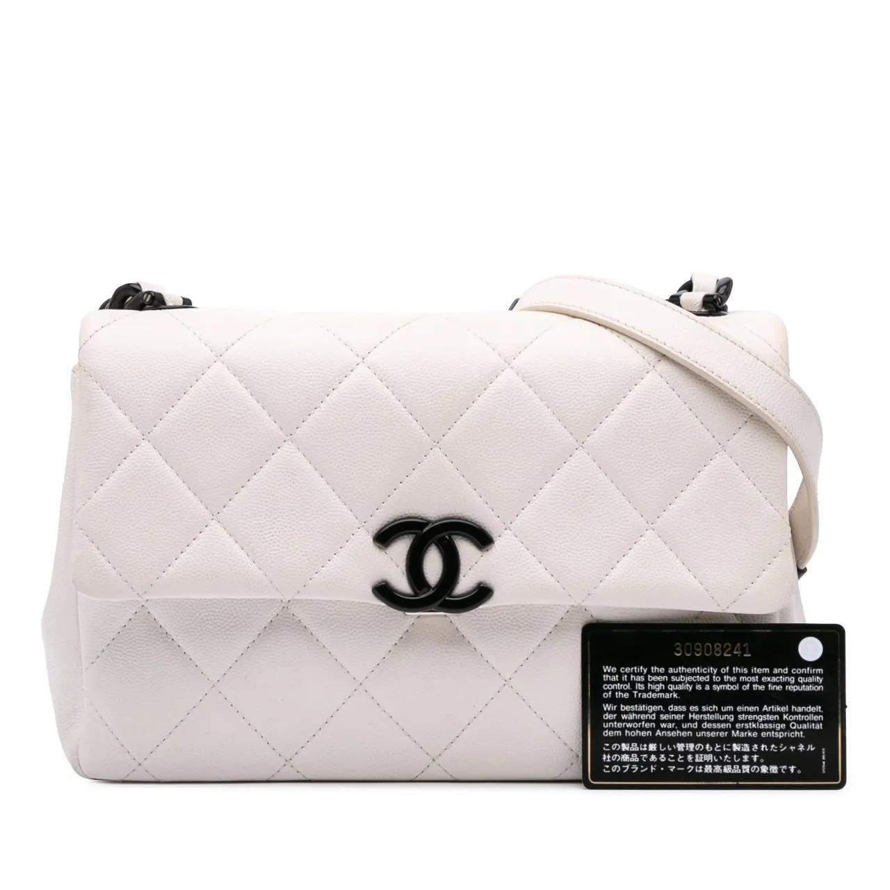 Thumbnail - Chanel Hobo Bags - Medium Quilted Caviar My Everything Flap - Gr. unisize - in Weiß - für Damen