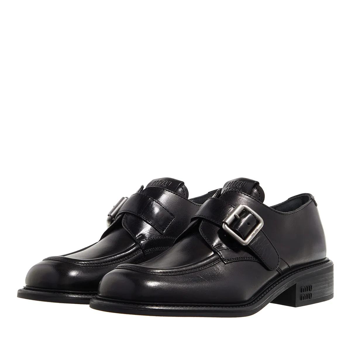 Miu Miu Sneakers - Buckle Leather Sneakers - Gr. 37 (EU) - in Schwarz - für Damen