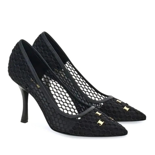 Salvatore Ferragamo 95mm Vara-Applique Slingback Shoes Black Black Escarpin