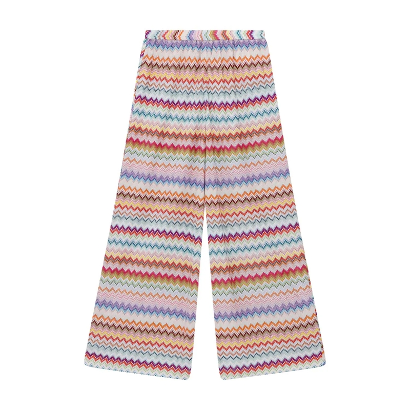 Missoni Casual broeken Wide-Leg Trousers With Zigzag Pattern Grey(Image 2)