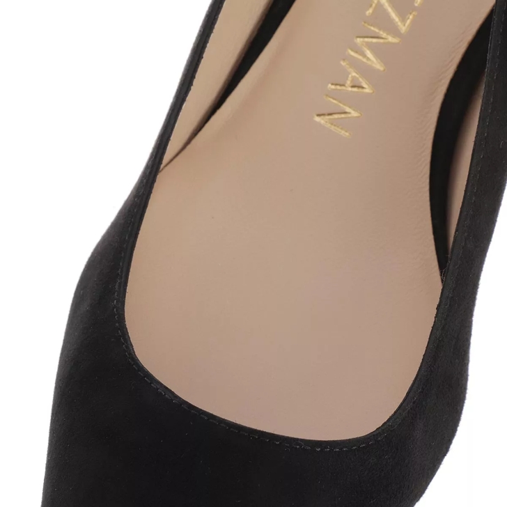 Stuart weitzman black hot sale suede pumps