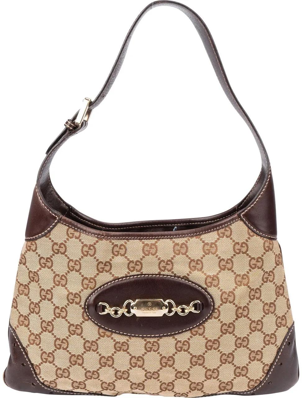 Gucci Crossbody Bags - Gucci GG Monogram Horsebit Jackie Handbag - Gr. unisize - in Braun - für Damen