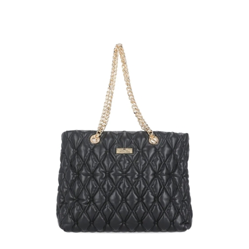 Elisabetta Franchi Draagtas Quilted Shopping Bag With Logo Black