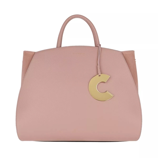 Coccinelle Bottal Suede Handbag New Pivoine Limited Edition Rymlig shoppingväska