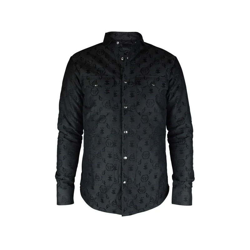 Philipp Plein Hemd Ls Monogram Shirt Black