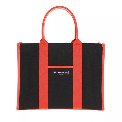 Balenciaga Tote Bag Black Red Rymlig shoppingväska