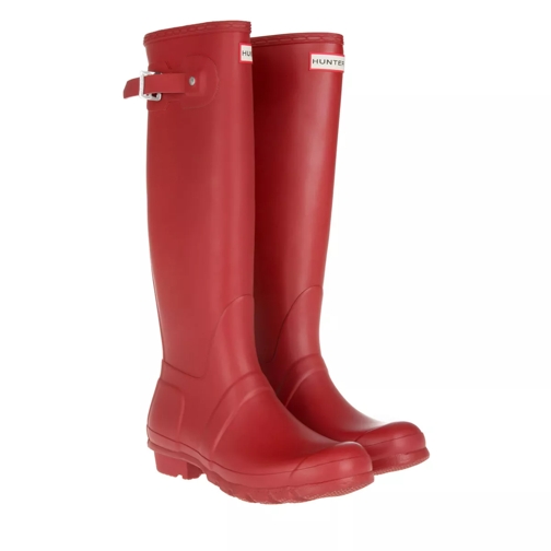 Hunter Women's Original Matte Tall Rubber Boots Military Red Regenstiefel