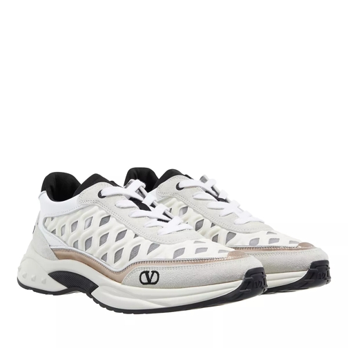 Valentino Garavani Sneakers with Cut Outs Light Ivory Black lage-top sneaker