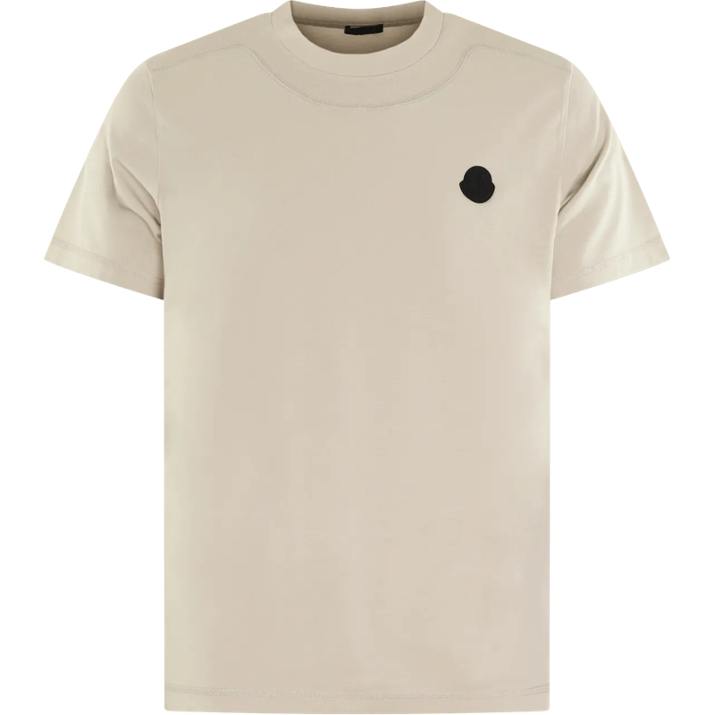 Moncler T-shirt Cotton Short-sleeved T-Shirt Neutrals