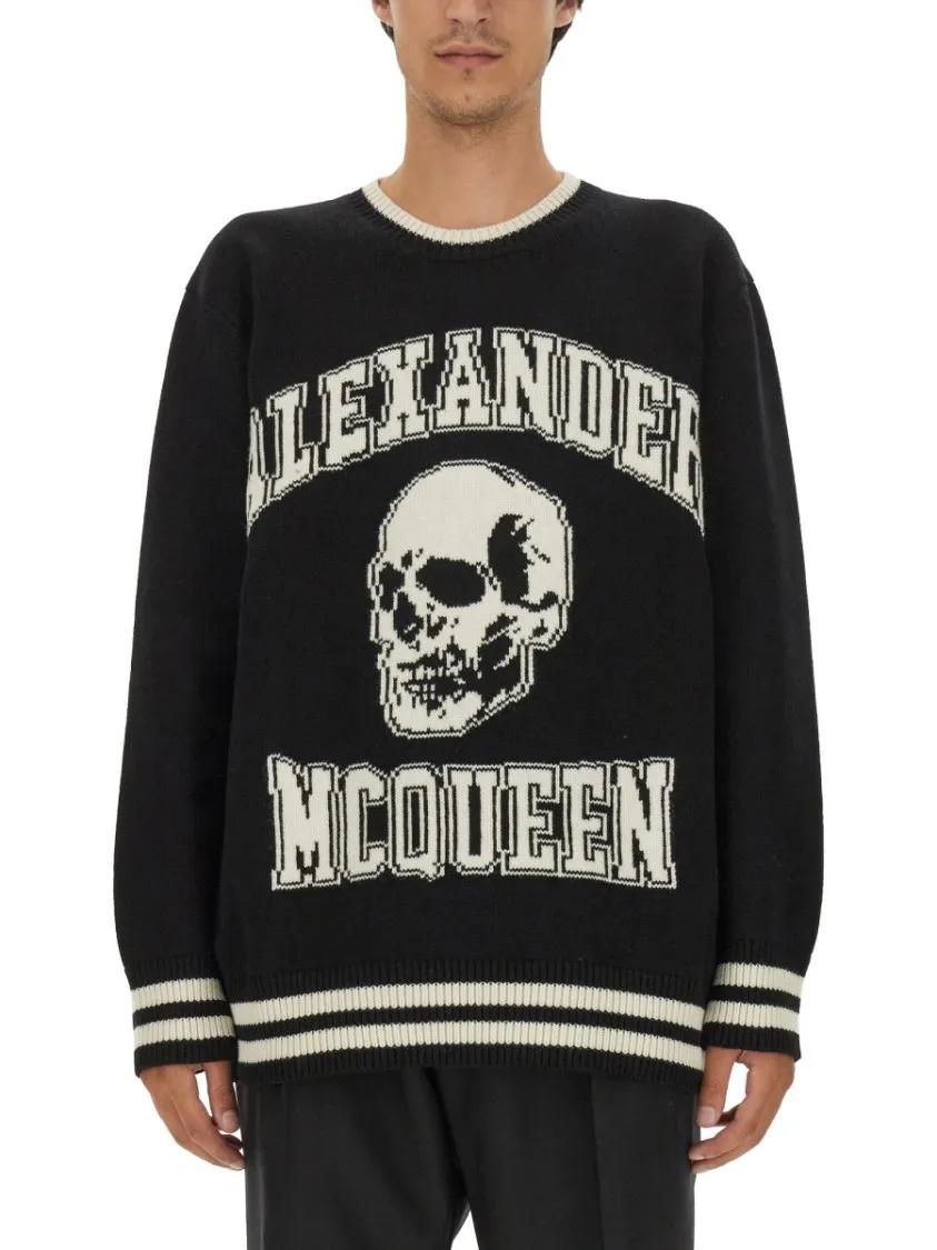 Thumbnail - Alexander McQueen - Varsity Sweater - Größe S - schwarz