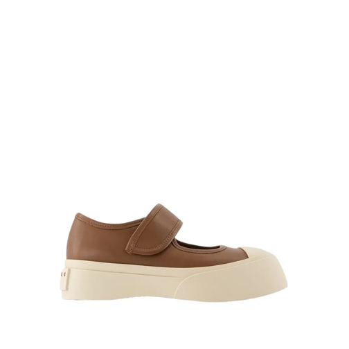 Marni Mary Jane Sneakers - Leather - Brown Brown låg sneaker