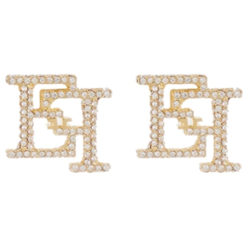 Elisabetta Franchi Créoles Bijoux Golden gold