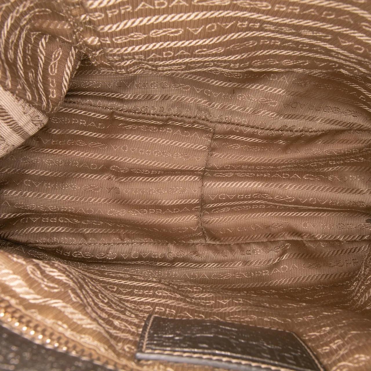 Thumbnail - Prada Shopper - Canvas Canapa Logo Tote - Gr. unisize - in Braun - für Damen