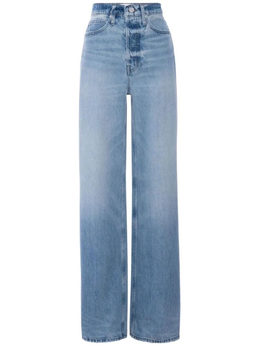 FRAME - Light Blue Cotton Washed Denim Jeans - Größe 28 - blau