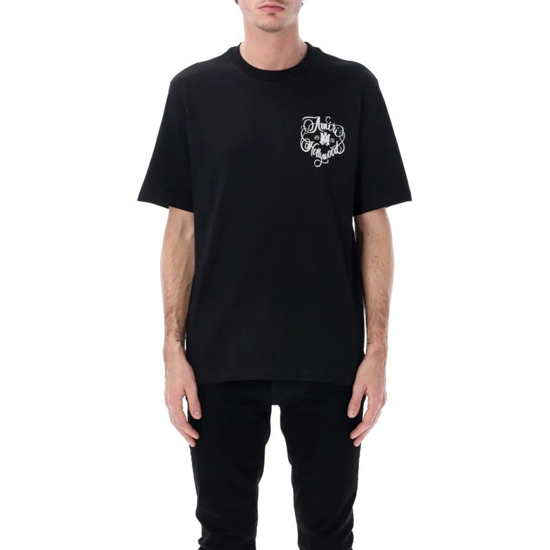 Amiri T-shirt Hollywood Cotton T-Shirt Black