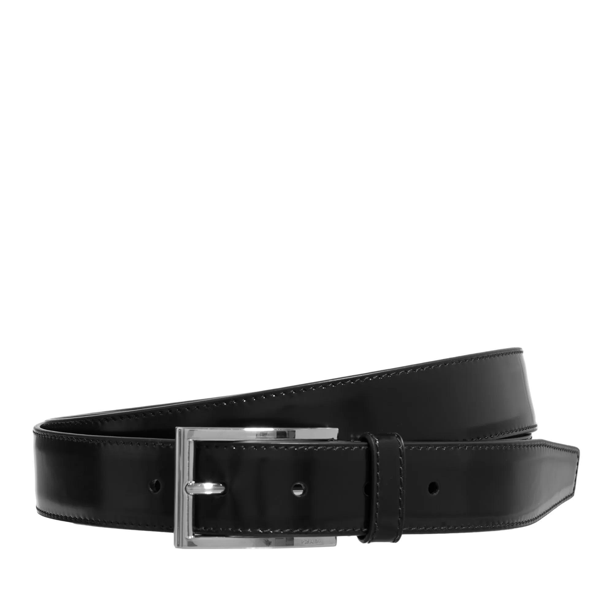 Prada Gürtel - Leather Belt - Gr. 110 - in Schwarz - für Damen