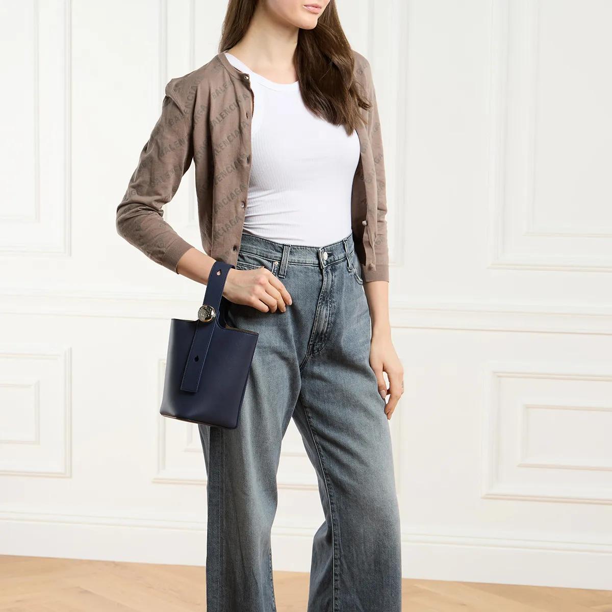 Loewe Bucket bags Mini Pebble Bucket Leather Bag in blauw