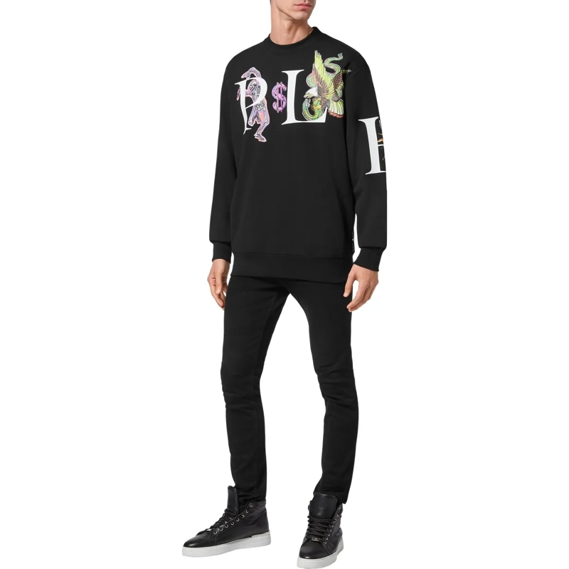 Philipp Plein Top Sweatshirt Tattoo schwarz(Image 4)