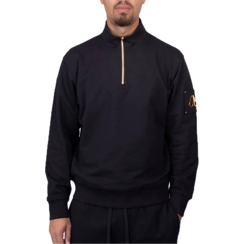 Moose Knuckles  Snyder 1/4 Zip Gold Black schwarz