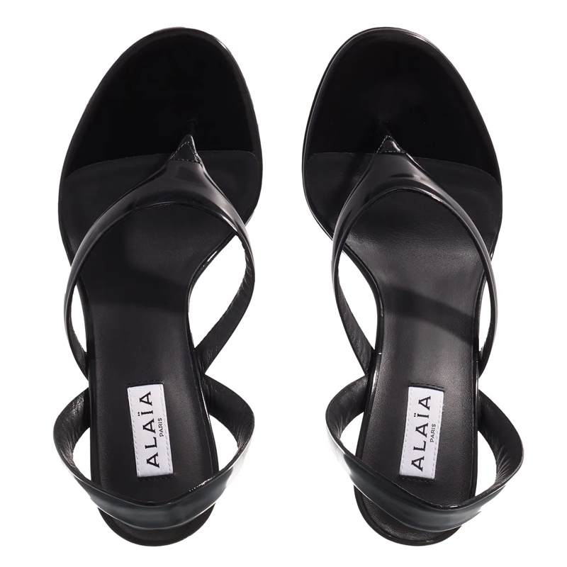 Alaia High Heels Tong Sandals Black(Image 5)