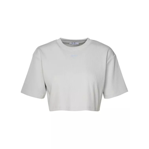 Off-White  Gray Cotton T-Shirt Grey