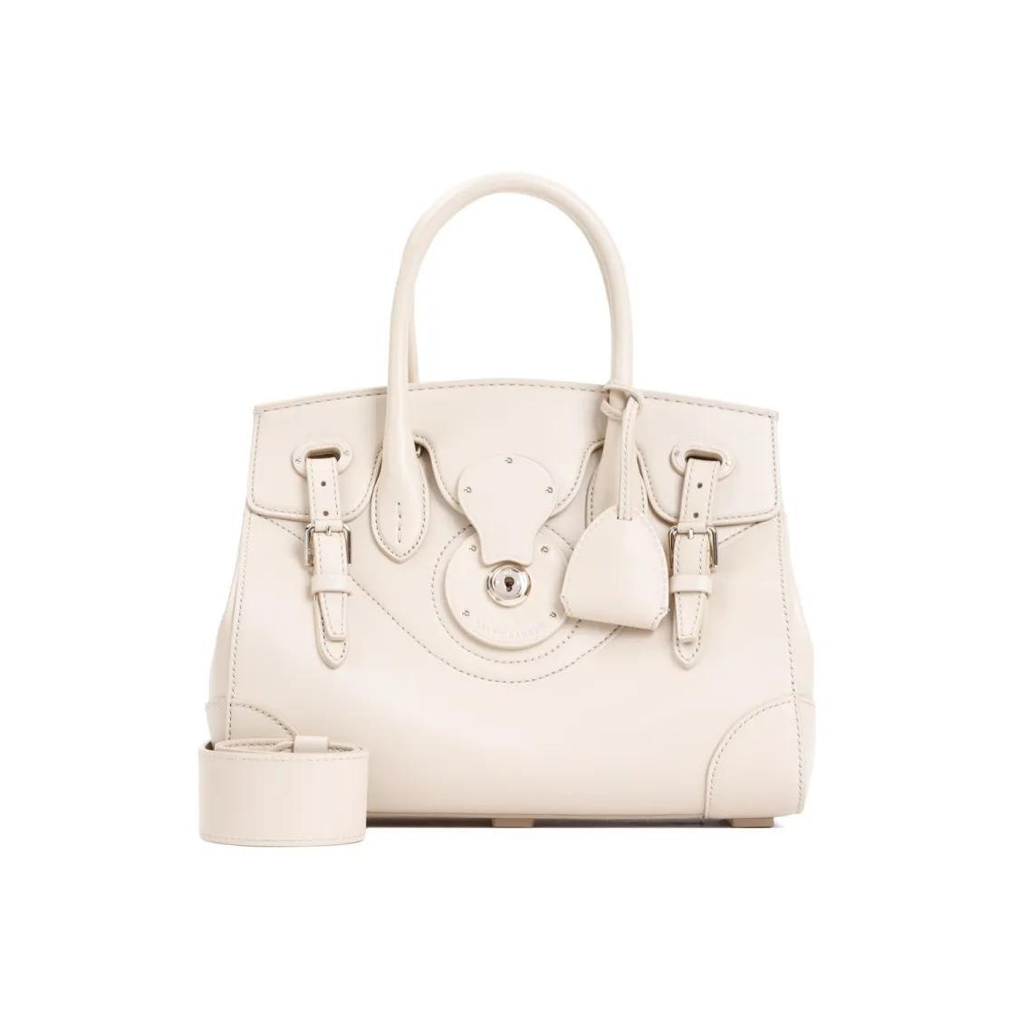 Polo Ralph Lauren Crossbody Bags - Ricky Cream Calf Leather Handbag - Gr. unisize - in Beige - für Damen