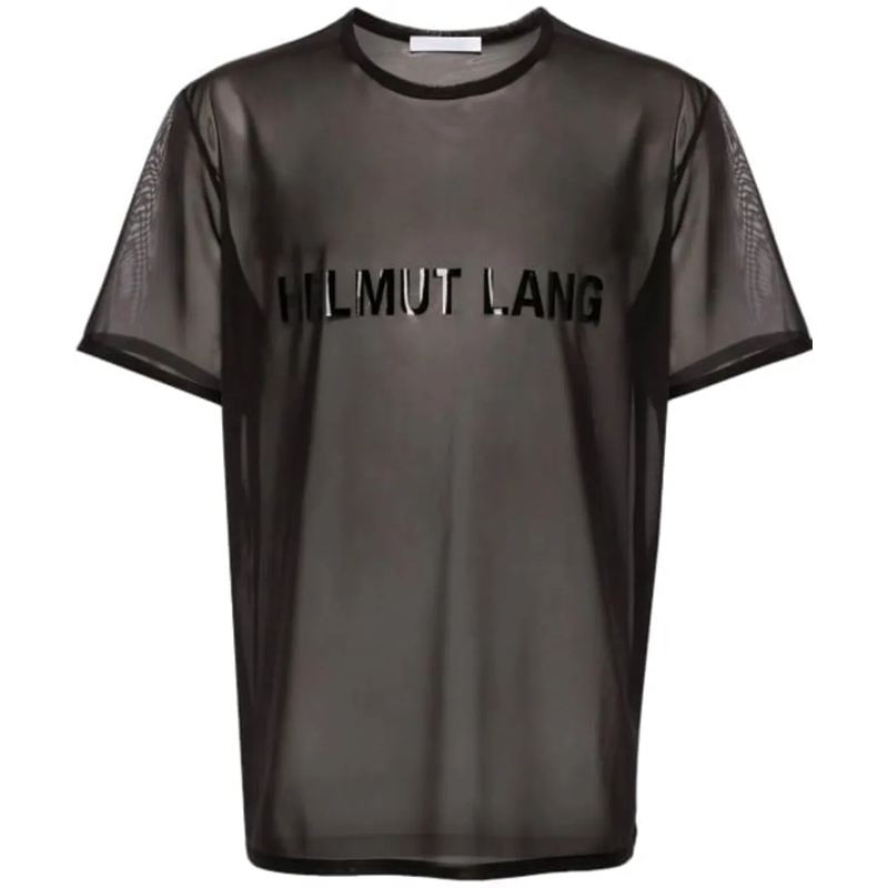 Helmut Lang T-Shirt Logo Tee Chiffon Black schwarz