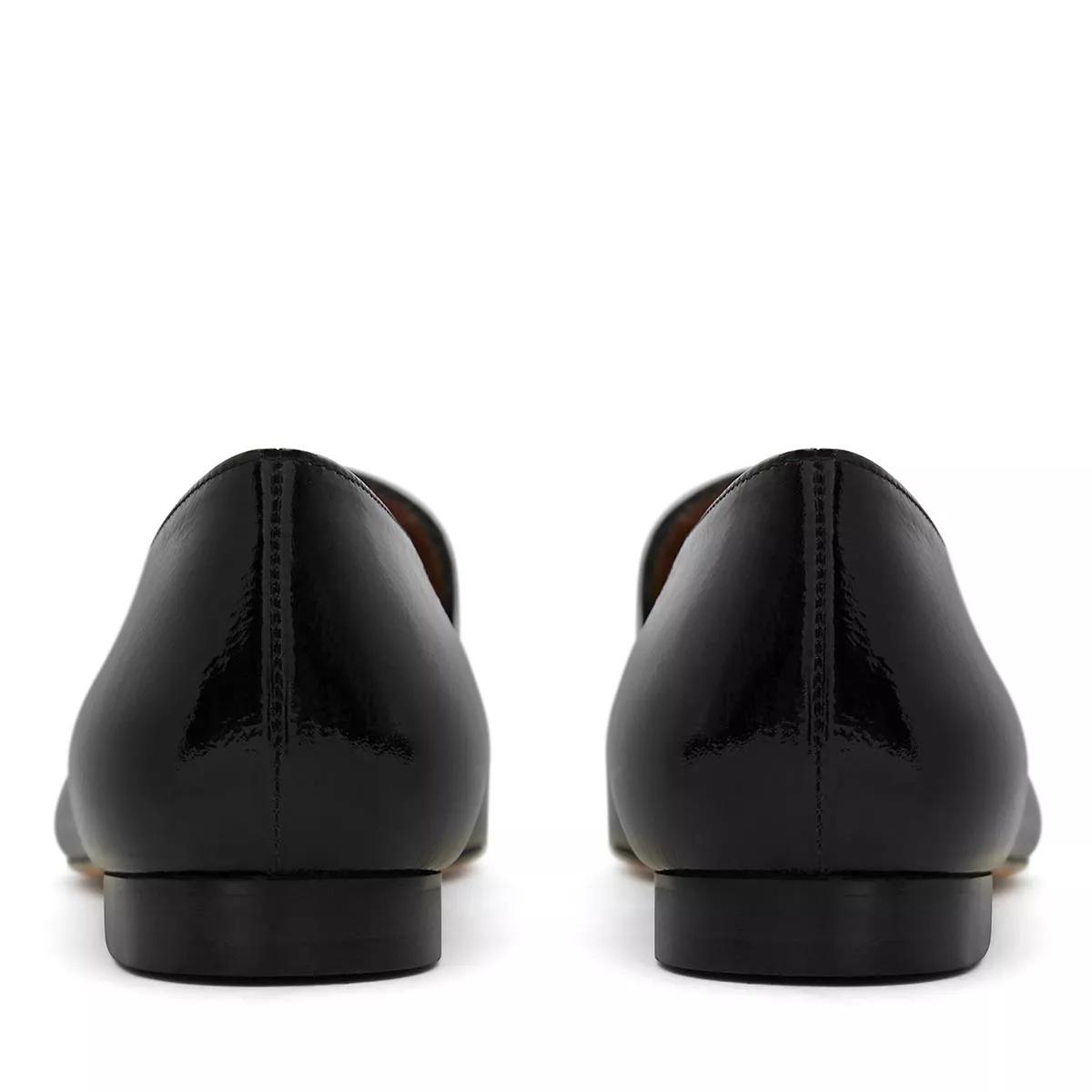isabel bernard moccassin & ballerine, vendôme margaux calfskin patent leather loafers en noir - pour dames