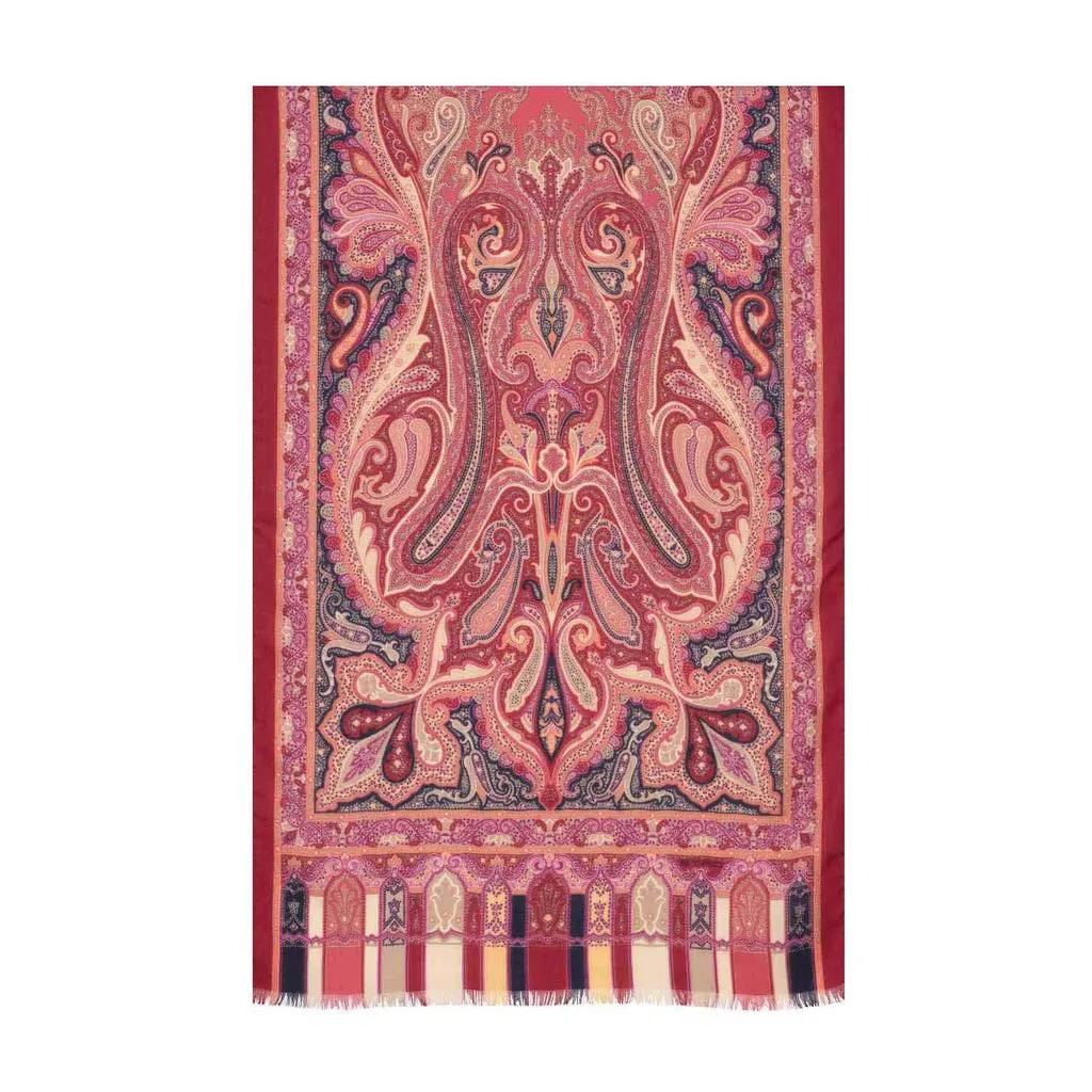 Etro Tücher & Schals - Tuch mit Paisley Muster aus Kaschmir - Gr. unisize - in Rot - für Damen