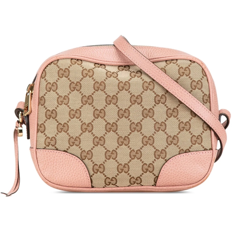 Gucci Schultertasche GG Canvas Bree Crossbody braun