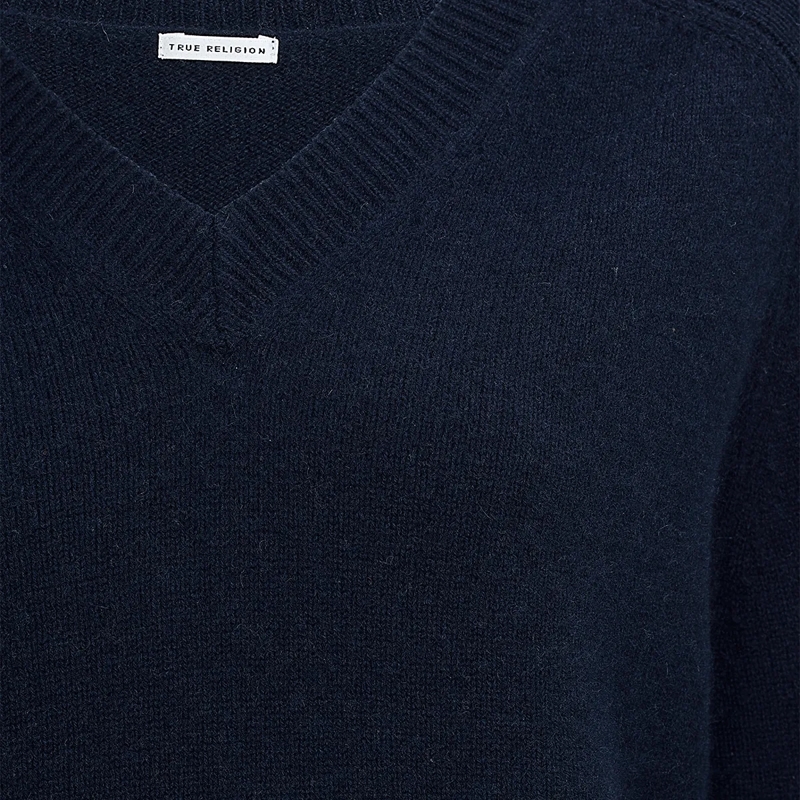 True Religion  - Lamgarm- Gerader Schnitt- Rippbünchen an den Ä dunkel-blau(Image 5)
