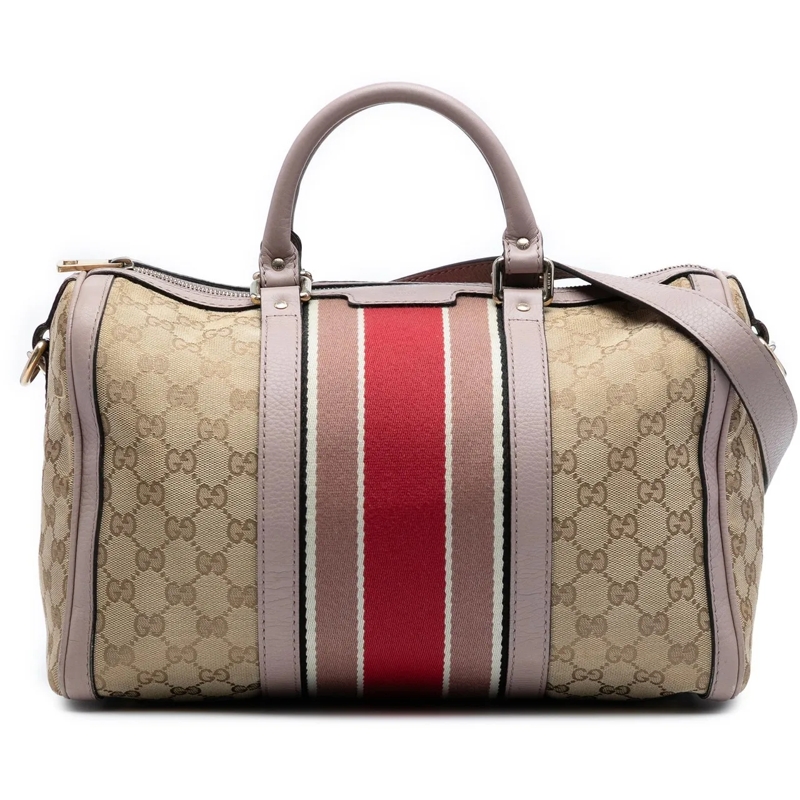 Gucci Sac à bandoulière Medium GG Canvas Web Joy Boston Bag braun