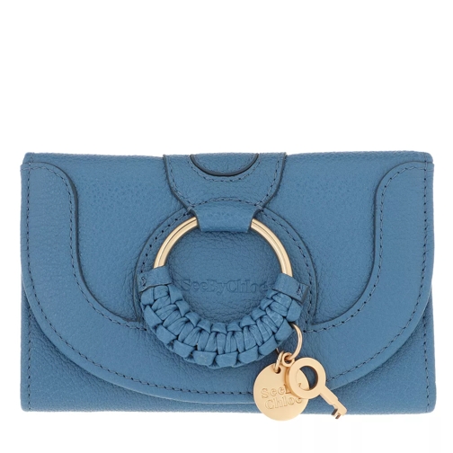 See By Chloé Hana Wallet Leather Moonlight Blue Portafoglio con patta