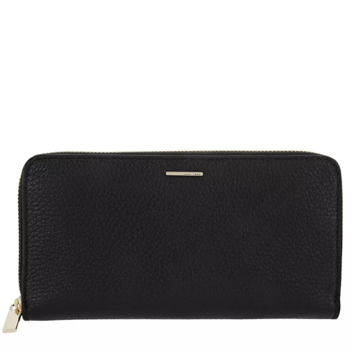 Boss Staple Ziparound Wallet Leather Black Portemonnaie mit Zip-Around-Reißverschluss