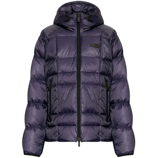 Dsquared2 Daunenjacken Navy Blue Stretch-Cotton Padded Jacket Blue