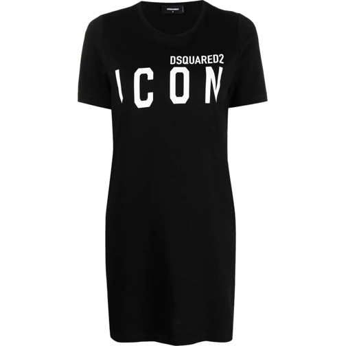 Dsquared2 Mini-Kleider Icon Print Logo Renny T-shirt Dress schwarz