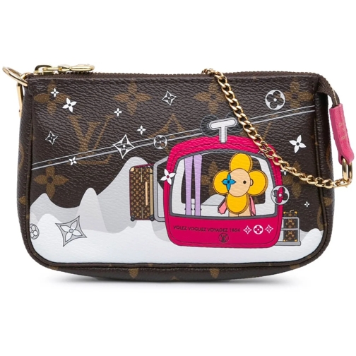 Louis Vuitton Clutch Monogram Christmas Animation Mini Courchevel Poche braun