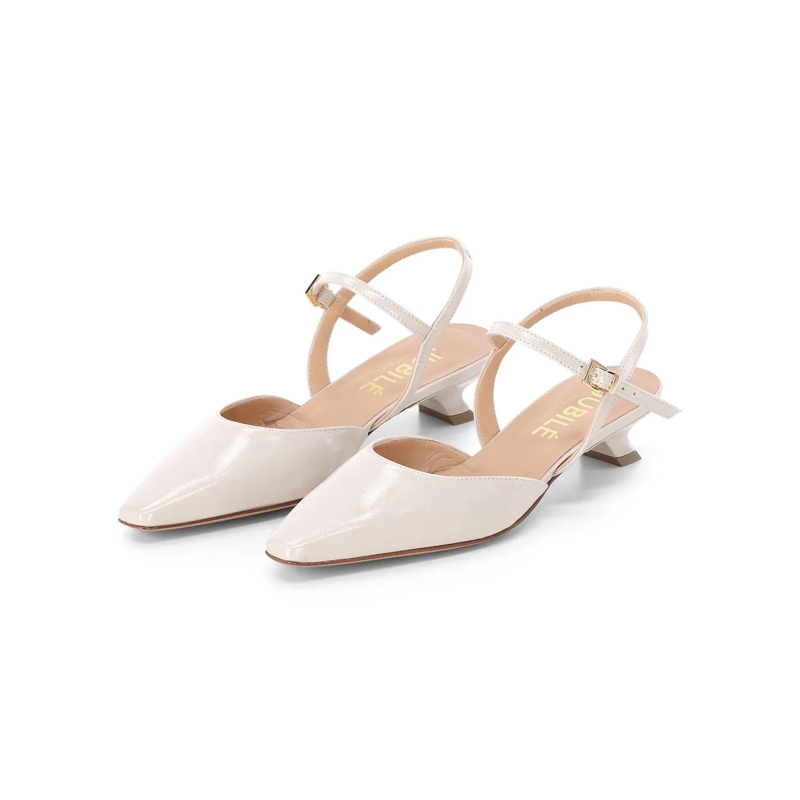 Jubile' Chaussures à lacets Pumps aus Leder weiß