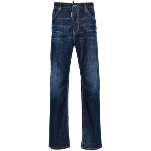 Dsquared2 Jeans Navy Blue Denim Cotton Jeans Blue