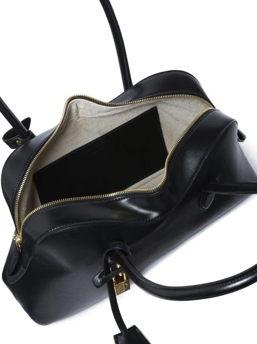 Stella Mccartney Crossbody bags Sleek Black Handbag With Gold-Tone Hardware And Pa in zwart
