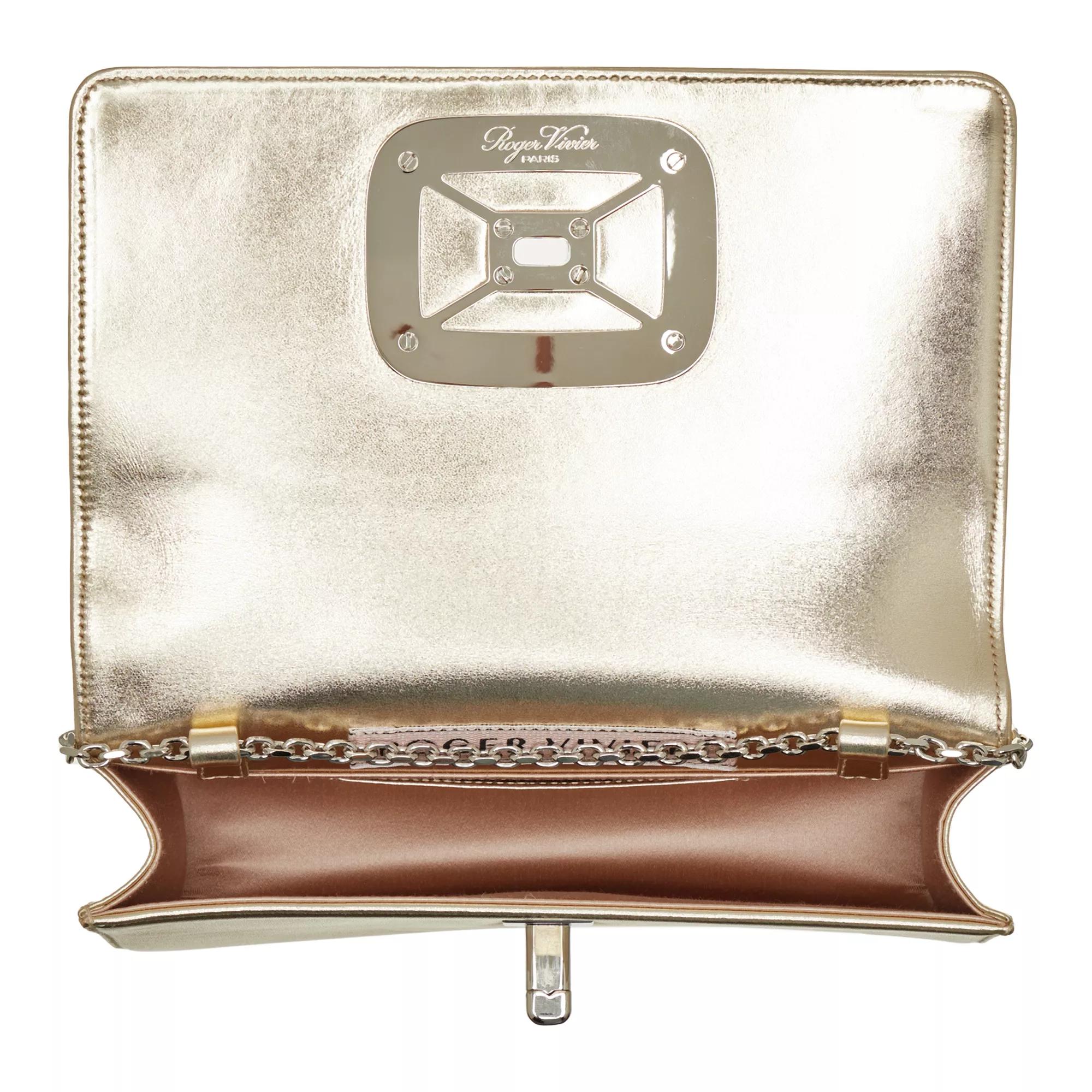 Roger Vivier Clutches Viv Choc Jewel Mini Bag in goud