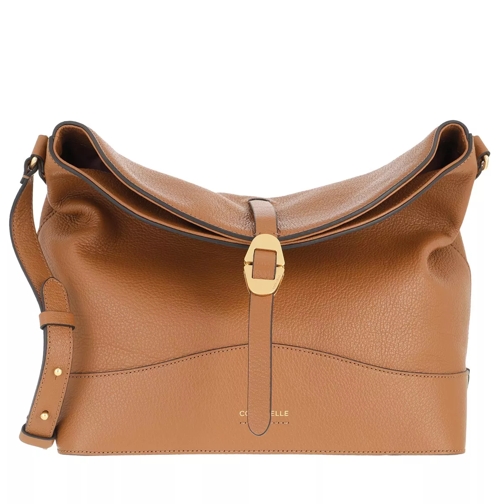 Coccinelle Handbag Grained Leather  Caramel Hobo Bag
