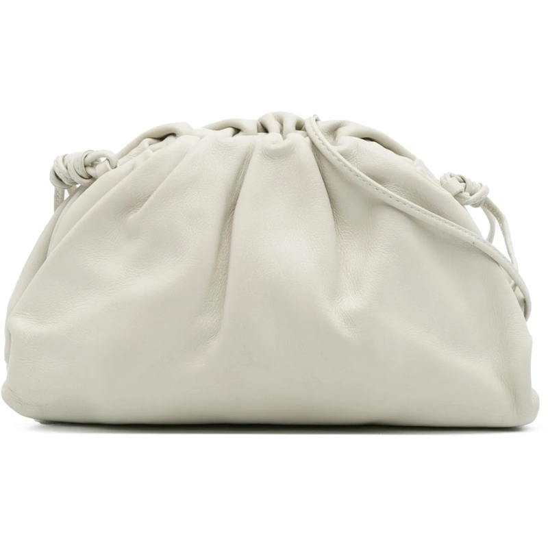 Bottega Veneta Sac à bandoulière Lambskin The Mini Pouch Crossbody weiß