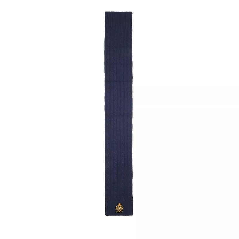 Lauren Ralph Lauren Wollschal Cbl Ptch Scarf Navy(Image 4)